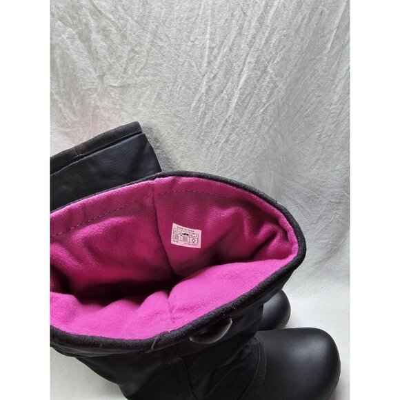 Crocs CLAIRE Women's Size 7 Black Insulated Waterproof Rain Snow Pull On BOOTS - Picture 6 of 14